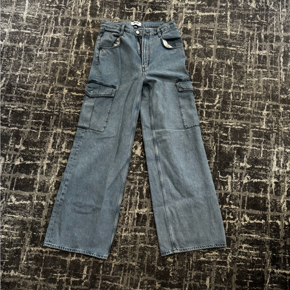 AGolde Cargo Denim Wide Leg